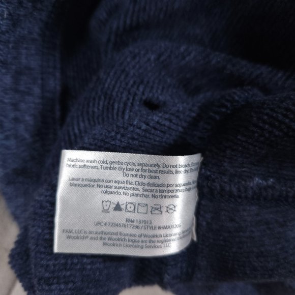 Woolrich 1/4 Snap Sweatshirt Mens XL Blue Pocket Pullover Sweater Gorpcore - Picture 15 of 16